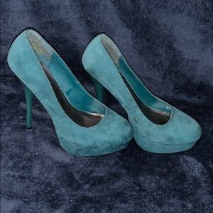 Teal size 7 Charlotte Russe platform heels